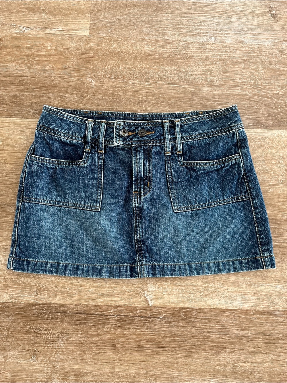 2000s Blue Denim Mini Skirt